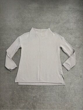 Free Fly Mock Neck Long Sleeve Sweatshirt Beige Women’s